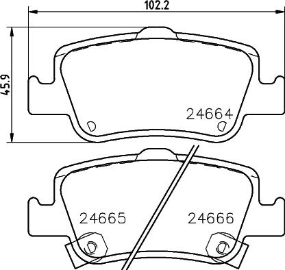 HELLA 8DB 355 036-901 - Bremžu uzliku kompl., Disku bremzes ps1.lv