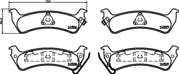 HELLA 8DB 355 013-091 - Bremžu uzliku kompl., Disku bremzes ps1.lv