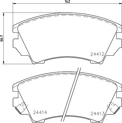 HELLA 8DB 355 013-041 - Bremžu uzliku kompl., Disku bremzes ps1.lv