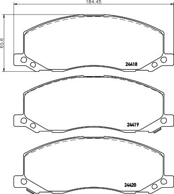 HELLA 8DB 355 013-061 - Bremžu uzliku kompl., Disku bremzes ps1.lv