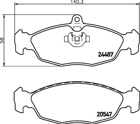 HELLA 8DB 355 013-031 - Bremžu uzliku kompl., Disku bremzes ps1.lv