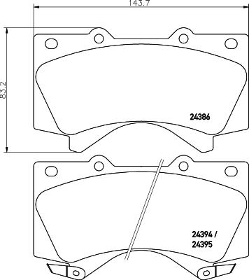 HELLA 8DB 355 024-421 - Bremžu uzliku kompl., Disku bremzes ps1.lv