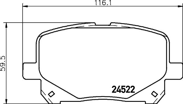 HELLA 8DB 355 013-161 - Bremžu uzliku kompl., Disku bremzes ps1.lv