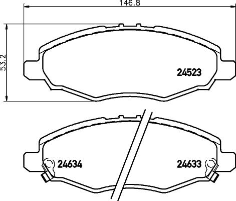 HELLA 8DB 355 013-181 - Bremžu uzliku kompl., Disku bremzes ps1.lv