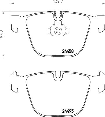 HELLA 8DB 355 013-171 - Bremžu uzliku kompl., Disku bremzes ps1.lv