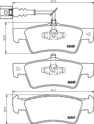 HELLA 8DB 355 013-841 - Bremžu uzliku kompl., Disku bremzes ps1.lv