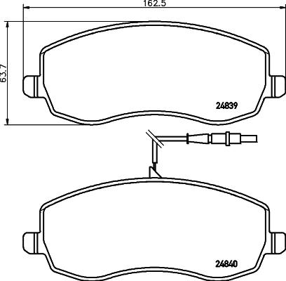 HELLA 8DB 355 013-871 - Bremžu uzliku kompl., Disku bremzes ps1.lv