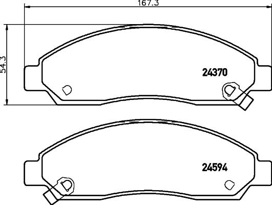 HELLA 8DB 355 013-291 - Bremžu uzliku kompl., Disku bremzes ps1.lv