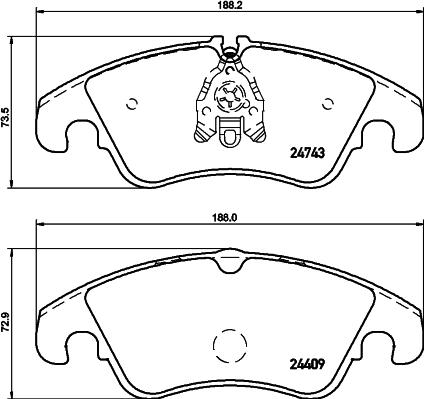 HELLA 8DB 355 023-571 - Bremžu uzliku kompl., Disku bremzes ps1.lv