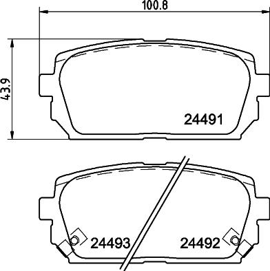 HELLA 8DB 355 012-971 - Bremžu uzliku kompl., Disku bremzes ps1.lv