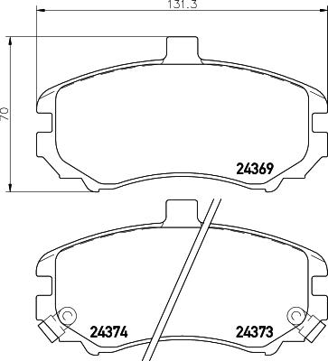 HELLA 8DB 355 012-471 - Bremžu uzliku kompl., Disku bremzes ps1.lv