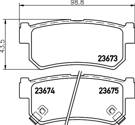 HELLA 8DB 355 012-501 - Bremžu uzliku kompl., Disku bremzes ps1.lv