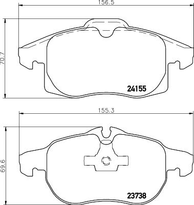 HELLA 8DB 355 012-681 - Bremžu uzliku kompl., Disku bremzes ps1.lv