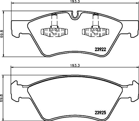 HELLA 8DB 355 012-011 - Bremžu uzliku kompl., Disku bremzes ps1.lv