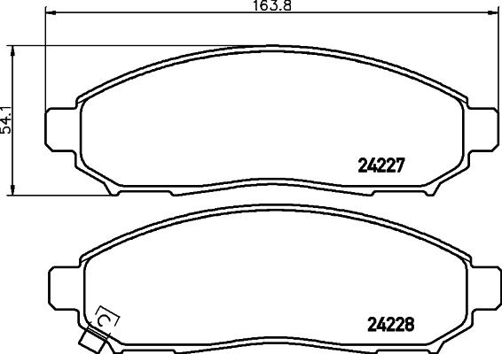 HELLA 8DB 355 012-071 - Bremžu uzliku kompl., Disku bremzes ps1.lv