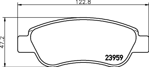 HELLA 8DB 355 012-141 - Bremžu uzliku kompl., Disku bremzes ps1.lv