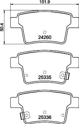 HELLA 8DB 355 012-171 - Bremžu uzliku kompl., Disku bremzes ps1.lv