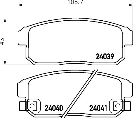 HELLA 8DB 355 012-331 - Bremžu uzliku kompl., Disku bremzes ps1.lv