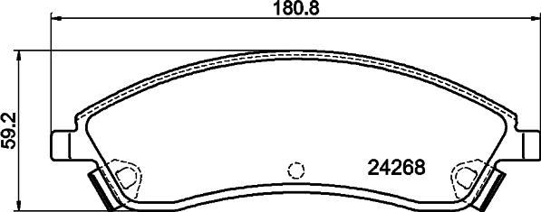 HELLA 8DB 355 012-221 - Bremžu uzliku kompl., Disku bremzes ps1.lv