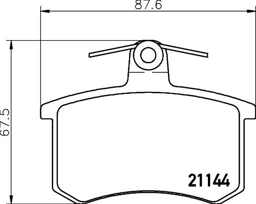 HELLA 8DB 355 017-951 - Bremžu uzliku kompl., Disku bremzes ps1.lv