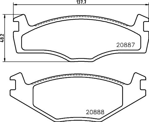 HELLA 8DB 355 017-501 - Bremžu uzliku kompl., Disku bremzes ps1.lv