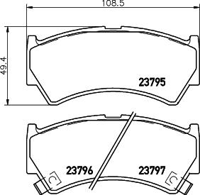 HELLA 8DB 355 017-031 - Bremžu uzliku kompl., Disku bremzes ps1.lv