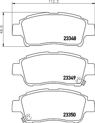 HELLA 8DB 355 017-071 - Bremžu uzliku kompl., Disku bremzes ps1.lv