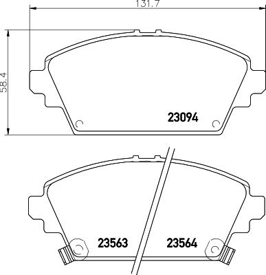 HELLA 8DB 355 017-171 - Bremžu uzliku kompl., Disku bremzes ps1.lv