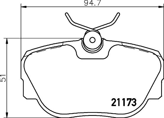 HELLA 8DB 355 017-811 - Bremžu uzliku kompl., Disku bremzes ps1.lv