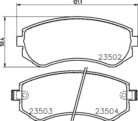 HELLA 8DB 355 027-571 - Bremžu uzliku kompl., Disku bremzes ps1.lv