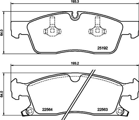 HELLA 8DB 355 039-961 - Bremžu uzliku kompl., Disku bremzes ps1.lv