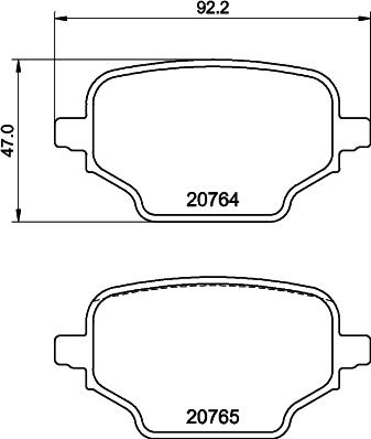 HELLA 8DB 355 039-911 - Bremžu uzliku kompl., Disku bremzes ps1.lv