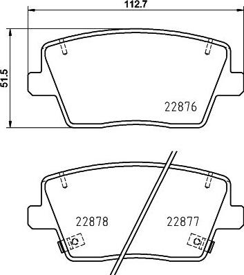 HELLA 8DB 355 039-431 - Bremžu uzliku kompl., Disku bremzes ps1.lv