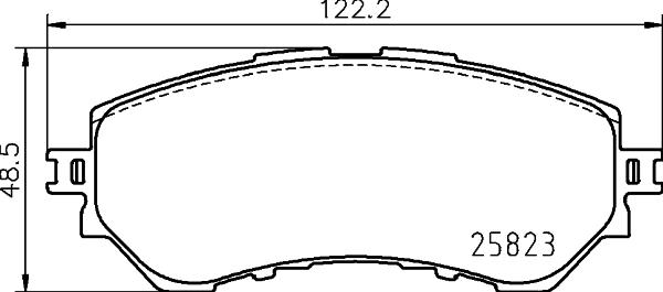 HELLA 8DB 355 039-561 - Bremžu uzliku kompl., Disku bremzes ps1.lv