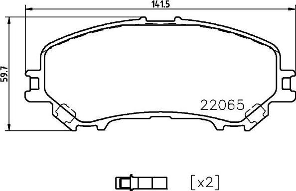 HELLA 8DB 355 039-571 - Bremžu uzliku kompl., Disku bremzes ps1.lv