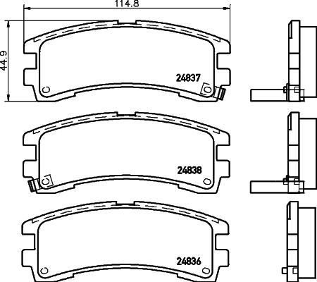 HELLA 8DB 355 039-641 - Bremžu uzliku kompl., Disku bremzes ps1.lv