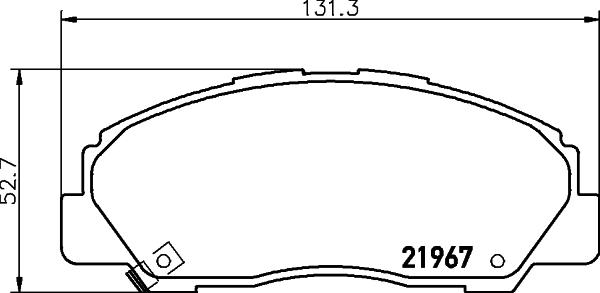 HELLA 8DB 355 039-611 - Bremžu uzliku kompl., Disku bremzes ps1.lv