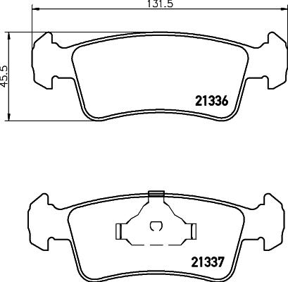 HELLA 8DB 355 039-621 - Bremžu uzliku kompl., Disku bremzes ps1.lv