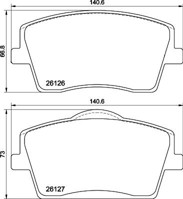 HELLA 8DB 355 039-001 - Bremžu uzliku kompl., Disku bremzes ps1.lv