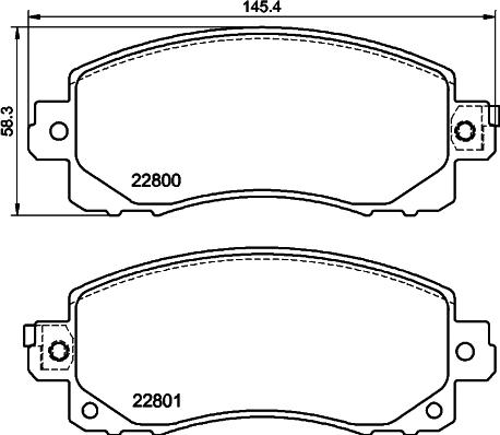 HELLA 8DB 355 039-161 - Bremžu uzliku kompl., Disku bremzes ps1.lv