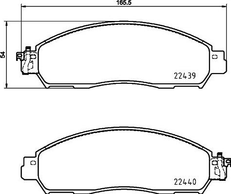 HELLA 8DB 355 039-331 - Bremžu uzliku kompl., Disku bremzes ps1.lv