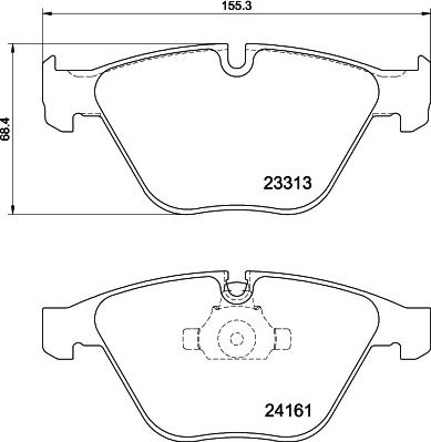 HELLA 8DB 355 039-241 - Bremžu uzliku kompl., Disku bremzes ps1.lv