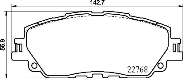 HELLA 8DB 355 039-761 - Bremžu uzliku kompl., Disku bremzes ps1.lv