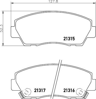 HELLA 8DB 355 036-981 - Bremžu uzliku kompl., Disku bremzes ps1.lv