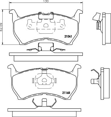 HELLA 8DB 355 036-971 - Bremžu uzliku kompl., Disku bremzes ps1.lv