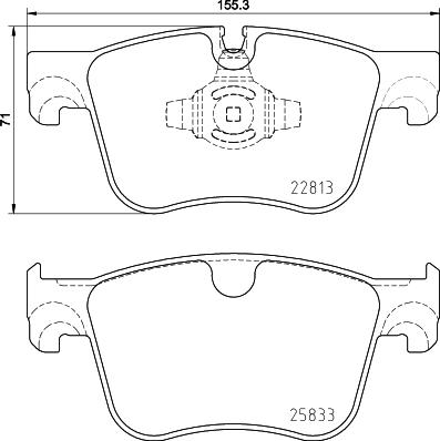 HELLA 8DB 355 036-491 - Bremžu uzliku kompl., Disku bremzes ps1.lv