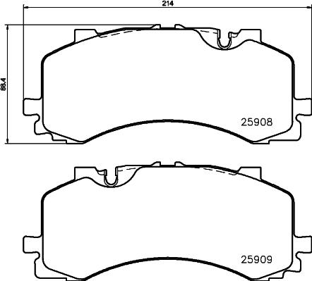 HELLA 8DB 355 036-471 - Bremžu uzliku kompl., Disku bremzes ps1.lv