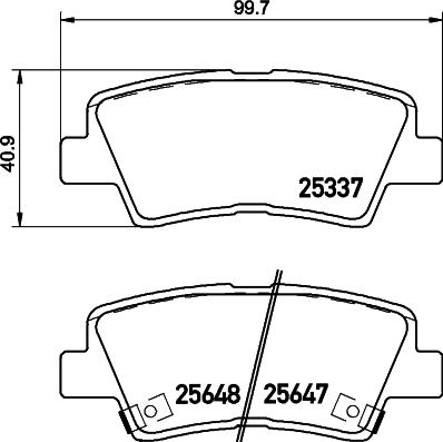 HELLA 8DB 355 036-541 - Bremžu uzliku kompl., Disku bremzes ps1.lv