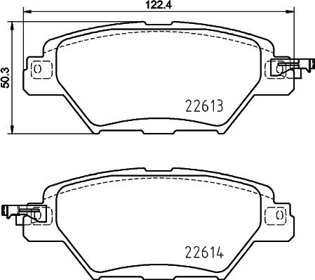 HELLA 8DB 355 036-521 - Bremžu uzliku kompl., Disku bremzes ps1.lv