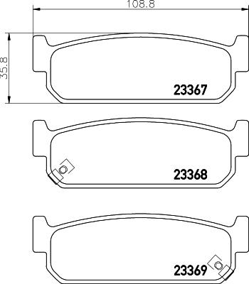 HELLA 8DB 355 036-621 - Bremžu uzliku kompl., Disku bremzes ps1.lv